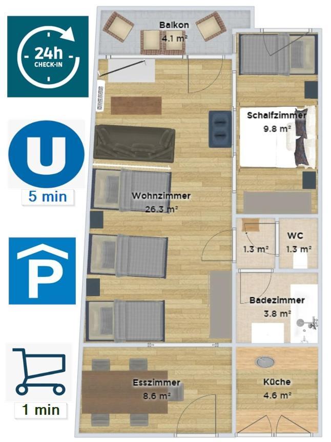 Aspern Nationalpark Apartment 维也纳 外观 照片